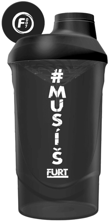 Fitness007 šejkr #musíšfurt 600 ml - černá