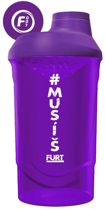 Fitness007 šejkr #musíšfurt 600 ml - fialová