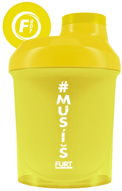 Fitness007 šejkr #musíšfurt 300 ml - zářivě žlutá