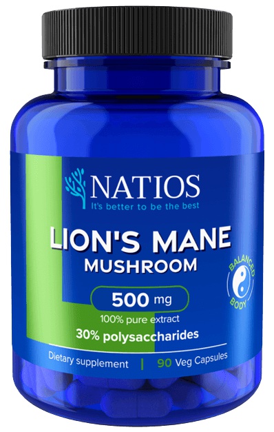 Levně NATIOS Lion's Mane Extract 500 mg 30% polysaccharides 90 kapslí