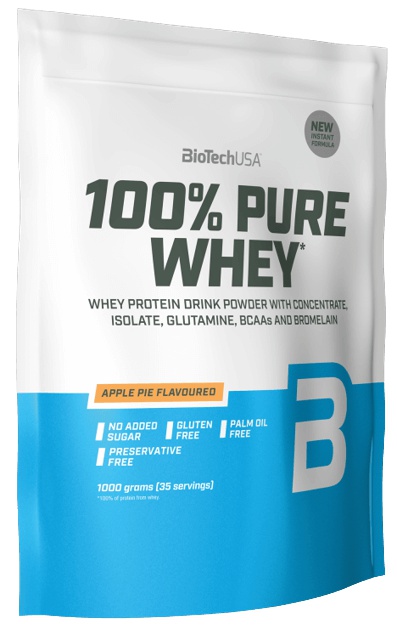 BioTech USA 100% Pure Whey Protein, 1000 g Příchuť: Malinový cheesecake