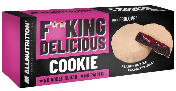 Levně All Nutrition AllNutrition F**king Delicious Cookie 128 g - arašídové máslo/malinový džem
