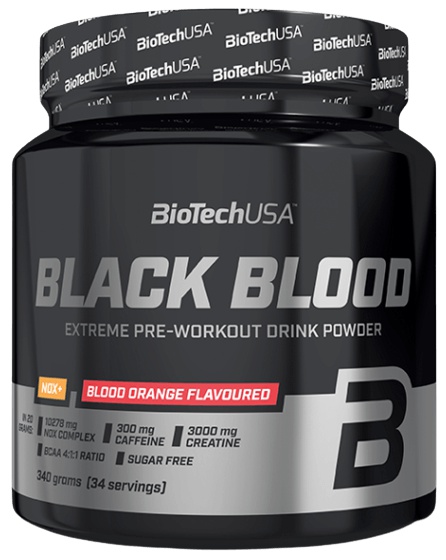 BiotechUSA Black Blood NOX+ 340 g - červený pomeranč