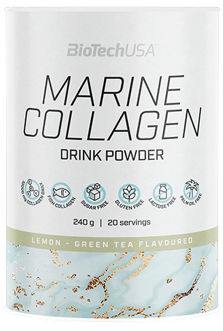 Levně Biotech USA BiotechUSA Marine Collagen 240 g - citron/zelený čaj