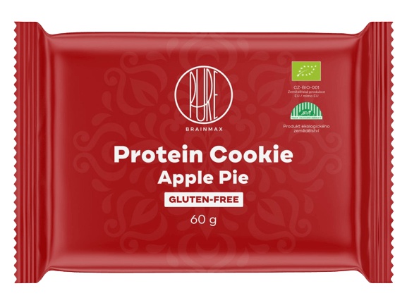 Levně BrainMax Pure Protein Cookie BIO 60 g - apple pie (jablečný koláč)