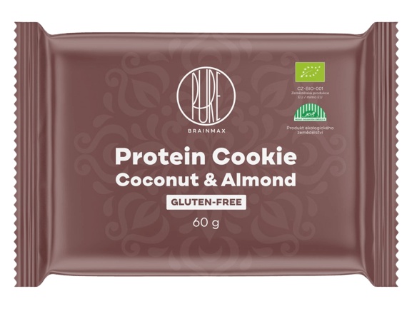 Levně BrainMax Pure Protein Cookie BIO 60 g - kokos/mandle
