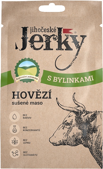 Jihočeské JERKY 20 g - hovězí s bylinkami