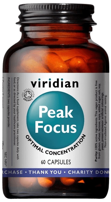 Levně Viridian Nutrition Viridian Peak Focus 60 kapslí Organic