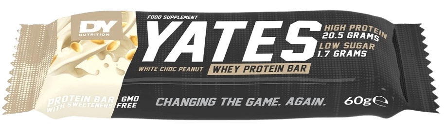 Dorian Yates YATES BAR 60 g - bílá čokoláda/arašídy