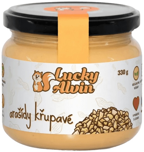 Lucky Alvin Arašídový krém 330 g - křupavý