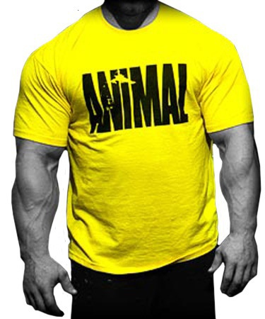 Levně Universal Nutrition Universal triko Animal Iconic T-Shirt žluté - S - velké logo
