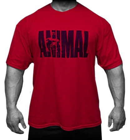 Levně Universal Nutrition Universal triko Animal Iconic T-Shirt červené - S - velké logo