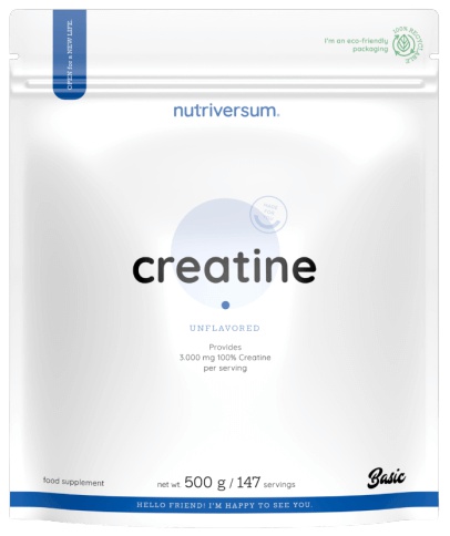 Nutriversum Creatine Monohydrate, 500 g Příchuť: Neochucený