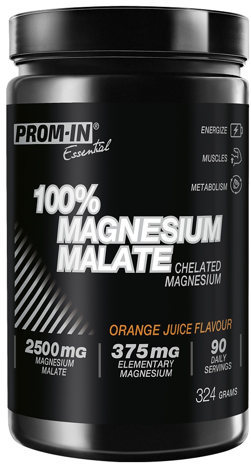 Levně PROM-IN / Promin Prom-in 100% Magnesium Malate 324 g - pomeranč + Magnesium Bisglycinát 120 kapslí ZDARMA