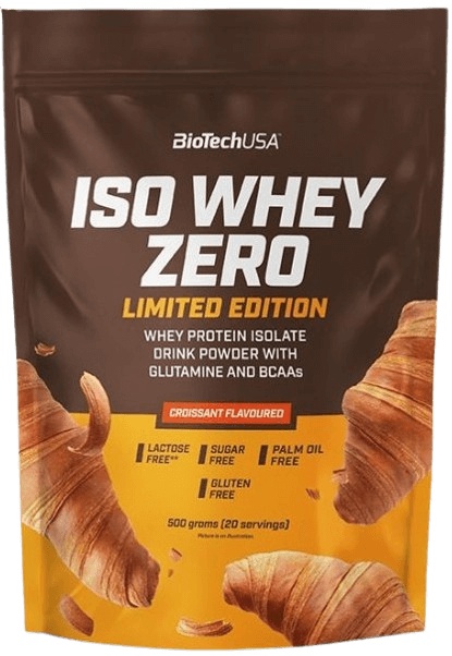 Biotech USA BioTechUSA Iso Whey Zero 500 g - croissant + Zero Bar 50 g ZDARMA