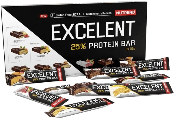 Levně Nutrend Excelent Protein Bar Dárkové balení 9 x 85 g