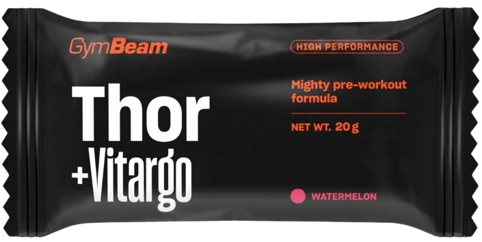 GymBeam Předtréninkový stimulant Thor Fuel + Vitargo 20 g - jahoda/kiwi