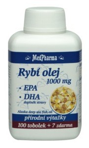 MedPharma Rybí olej 1000mg + EPA + DHA 107 tobolek