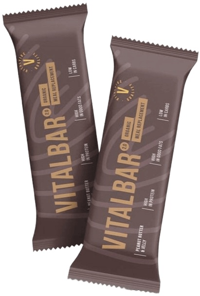 VitalVibe Proteinová Tyčinka Vitalbar™ 2.0 BIO 70 g - arašídové máslo/marmeláda VÝPRODEJ 6.5.2024