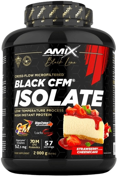 Levně Amix Nutrition Amix BLACK Line Black CFM Isolate 2000 g - jahodový cheesecake