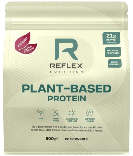 Reflex Plant Based Protein 600 g - kakao/karamel VÝPRODEJ (POŠK. OBAL)