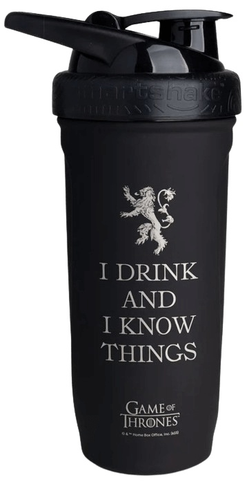 SmartShake Šejkr Reforce Game Of Thrones 900 ml - I Drink and I Know Things