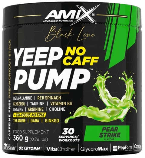 Levně Amix Nutrition Amix Black Line Yeep Pump NO CAFF 360 g - pear strike