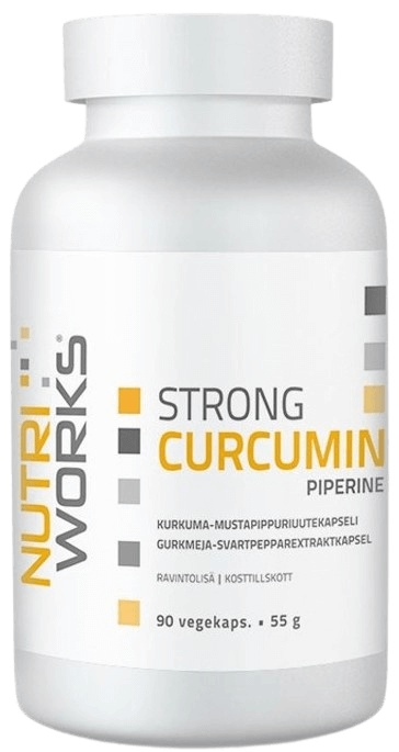 Levně NutriWorks Strong Curcumin Piperine 90 kapslí