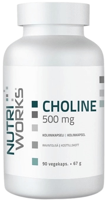 NutriWorks Choline 500mg 90 kapslí
