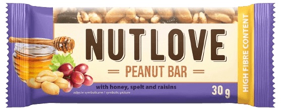 Levně All Nutrition AllNutrition Nutlove peanut bar 30 g - med/hrozinky
