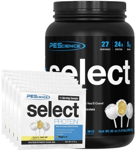 Levně PEScience Select Protein US verze 905 g - cookies & cream + 5 x Select Protein vzorek ZDARMA