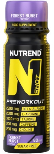 Nutrend N1 PRE-WORKOUT Shot 60 ml - lesní ovoce