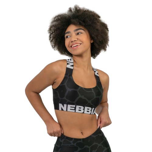Nebbia Nature-Inspired Sportovní podprsenka 552 černá - XS