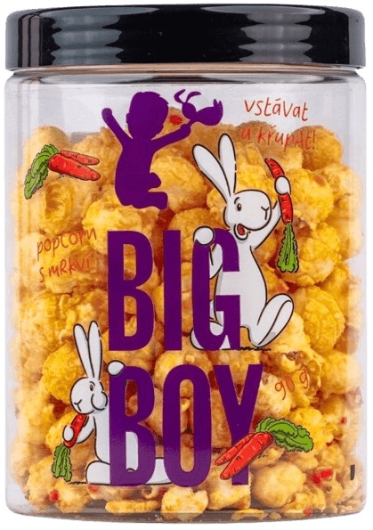 BIG BOY popcorn BOB a BOBEK 90 g - mrkvový