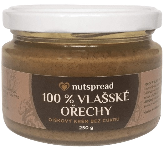 Nutspread 100% ořechové máslo 250 g - vlašské ořechy