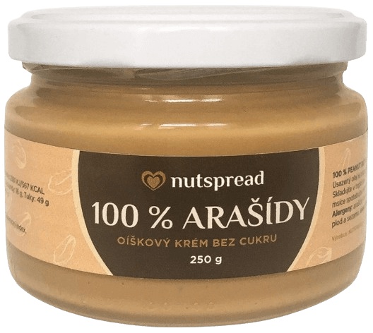 Nutspread 100% ořechové máslo 250 g - arašídy