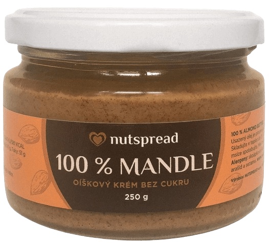 Nutspread 100% ořechové máslo 250 g - mandle