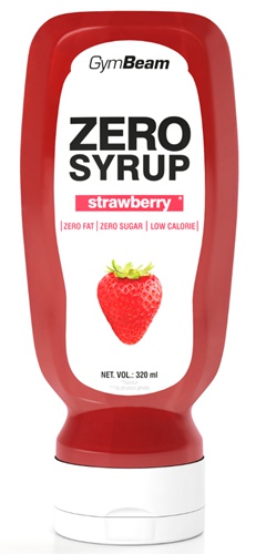 GymBeam Zero Syrup 320 ml - jahoda
