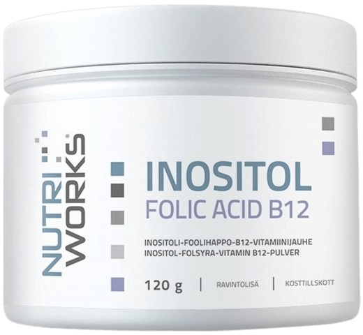 Levně NutriWorks Inositol Folic Acid B12 120 g