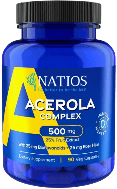 Levně NATIOS Acerola Complex 500 mg 90 veganských kapslí