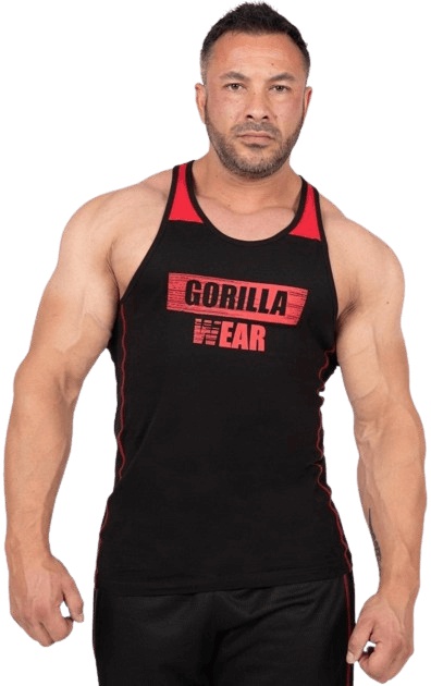 Gorilla Wear Pánske tílko Wallace Černá/Červená - L