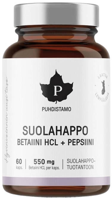 Puhdistamo Betain HCL 60 kapslí