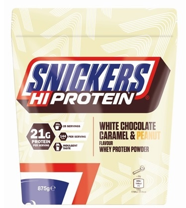 Levně Mars Protein Snickers HiProtein Powder 875g - bílá čokoláda caramel & arašídy VÝPRODEJ (POŠK.OBAL)