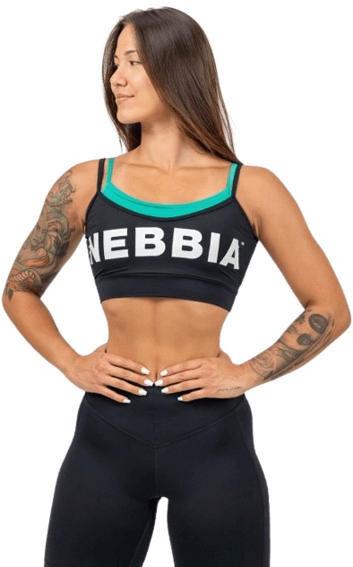 Nebbia Dvouvrstvá sportovní podprsenka Flex 241 černá - XS