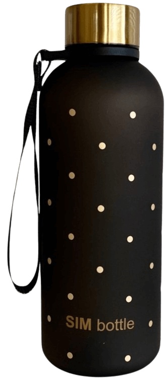 Levně SIM bottle Tritanová láhev 650ml - černá s puntíky (Limitovaná edice)