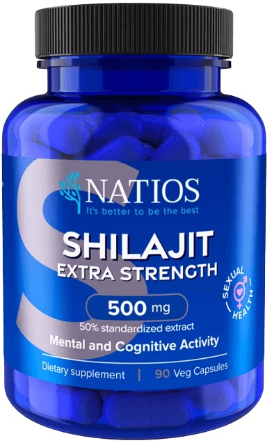 Levně NATIOS Shilajit Extract 500 mg Extra Strength 90 veganských kapslí