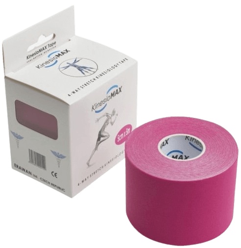 Levně Kine-MAX 4 Way Stretch Tape - růžová