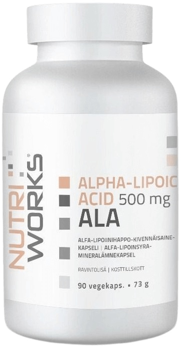 Levně NutriWorks Alpha Lipoic Acid 500mg 90 kapslí