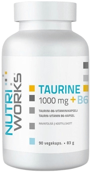 Levně NutriWorks Taurine 1000mg + B6 90 kapslí