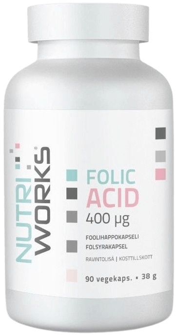 NutriWorks Folic Acid 400µg 90 kapslí